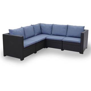 Keter Lounge Set Provence | Kombinationen inkl. Sessel und höhenverstellbarer Tisch | Kissen in anthrazit oder blau erhältlich