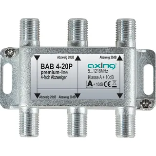 Axing BAB 4-20P Kabel-TV Abzweiger 4-fach 5 - 1218 MHz,