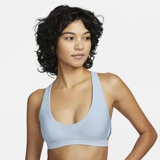 Nike Bikini-Schwimmoberteil mit Ausschnitt für Damen - Blau, S (EU 36-38)
