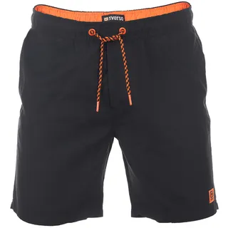 riverso Badehose Herren RIVDavid Regular Fit Regular Fit Schwarz Orange Tunnelzug XXL