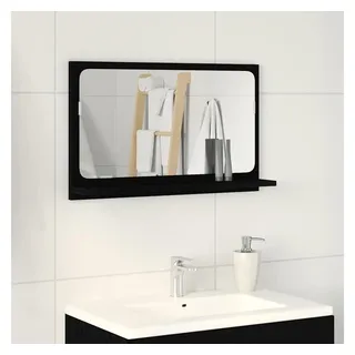 vidaXL Spiegelablage Schwarz Eichen-Optik 60 x 10,5 x 37 cm