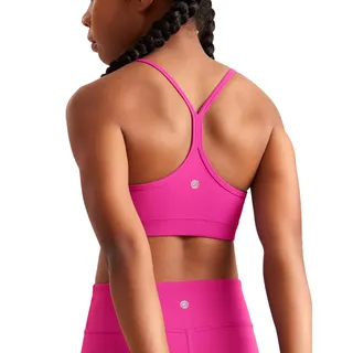 CRZ YOGA Mädchen Butterluxe Y Back Sport BH | Leichter Halt, Herausnehmbare Pads, Yoga, Lässig, Extrem Weich, Scoop Neck, Spaghetti-Träger, für Teenager - M