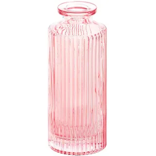Chaks Glasvase Vase 13,5 cm hoch Ø 5 cm Blumenvase Tisch-Deko Hochzeit Geburtstag Deko-Vase Wohnaccessoire (Rosa)