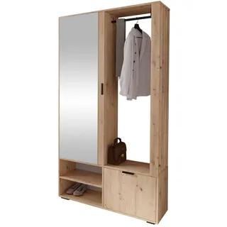 Mirjan24 Garderobenset Raldento 100 x 190 x 33 cm Eiche
