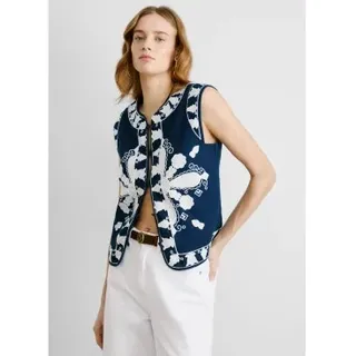 Pepe Jeans für Damen. PL402531 Weste Heaven navy (L), Lässig, Baumwolle, Marine