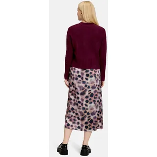 Cartoon Midikleid Braun/Violett 40