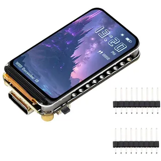 ESP32-S3 Dev Board with 1.47" LCD Display, Dual-Core 240MHz MCU, Wi-Fi BLE 5, 16MB Flash 8MB PSRAM, for GUI IoT HMI, Compatible with AR-duino, Includes IMU Sensor & TF Card Slot