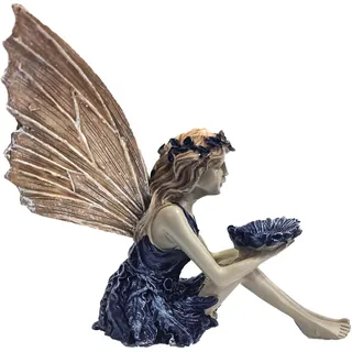 Garten Ornament Sitzen Magische Fee, Sitzende Elfen Gartenfiguren, Tudor und Turek Sitzen Fee Statue, Harz Handwerk Landschaftsbau Hof Dekoration Garten Statue Elf Statue Figur Fee Fairy Gartendeko