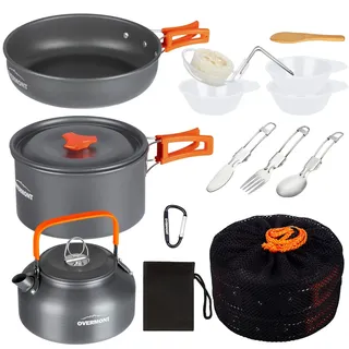 Overmont Camping Kochgeschirr Set 2-tlg. Aluminium