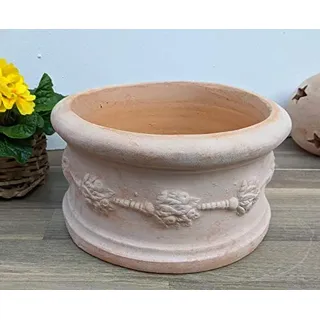 terracotta-toepfe-de NEU !! Blumentopf Schale aus Terrakotta ø ca. 37 cm Blumenkübel Garten Pflanzgefäß Mediterran Landhaus