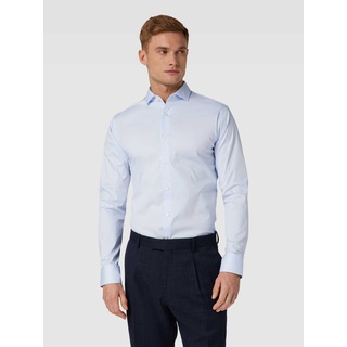 Slim Fit Business-Hemd mit Haifischkragen Modell 'FARRELL', Bleu, 42
