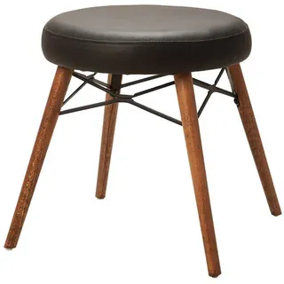 stuhlmann Sitzhocker Roma Kunstleder 43 x 47 x 43 cm Schwarz