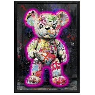 ProArt Bild LED-Neon Art  (Graffiti Teddybär, B x H: 50 x 70 cm)