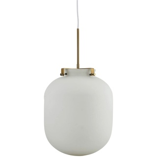 House Doctor Lamp, Ball, Weiß, Dm: 30 cm, h.: 35 cm, E27, Max 25 W, 1,60 m Kabel, handgemachte Glaskugel, Gb0120