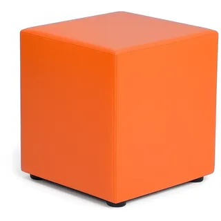 Sitzwürfel Kunstleder Orange – Hocker Event Messe Gastro 43×43×51 cm | Kaikoon