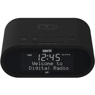 DABMAN d20 Digiradio (kompakter DAB+ und UKW-Radiowecker, Matrix Display, Wireless-Charging Funktion, Sleeptimer, moderne Bauform)