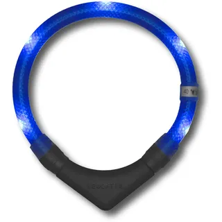 LEUCHTIE® Plus Bewegungssensor blau 70 | enorm helles Leuchthalsband für Hunde - 100 h Leuchtdauer - Batteriebetrieb