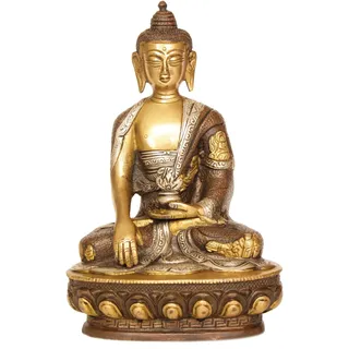Exotic India Buddha in Bhumisparsha Mudra – Messing Statue