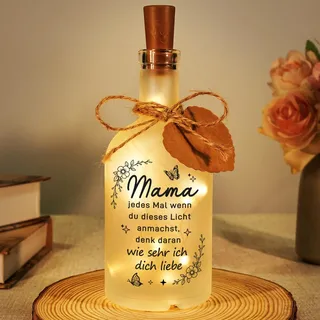 Buioata Mama Geschenk Matt Flaschenlicht, Geburtstagsgeschenk für Mama | Geschenk Mutter Geburtstag, Mama Geburtstagsgeschenk für Mutter, Geschenk für Mama Geburtstag Weihnachten
