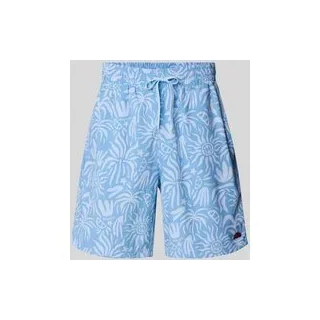 Relaxed Fit Shorts mit Logo-Badge Modell 'SCORCHANO', Hellblau, M