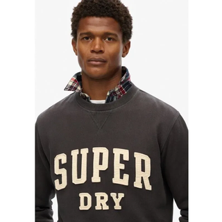 Superdry Vintage Athletic Crew - Pullover - Herren Washed Black L