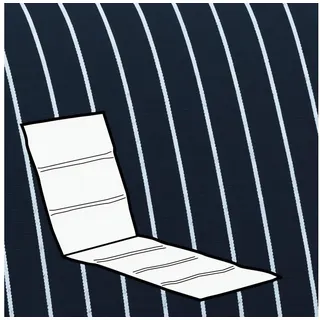 KETTLER Liegenauflage Rollliegenauflage Dessin 8676 blau