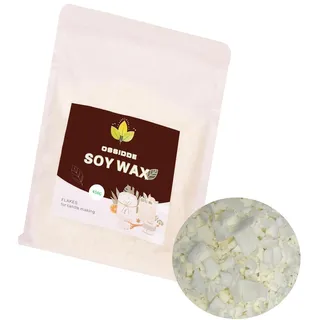 Sojawachs für Kerzen, Kerzenwachs zum Gießen & Kerzenherstellung, 100% Natürliches Sojawachs für Kerzen(0.45KG/0.99lb)