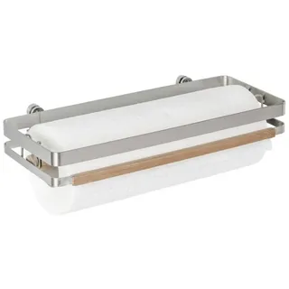 WENKO Küchenrollenhalter Halter Küchenrolle Küche, (Spar-Set, 1-St., hochwertig langlebig), Edelstahl silberfarben