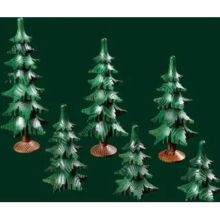 Kunstbaum Dekoration Holzbaum ohne Stamm Höhe= 7cm NEU, Erzgebirgische Volkskunst Richard Glässer GmbH bunt