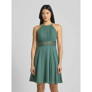 Cocktailkleid mit gelegten Falten, Schilf Melange, 50