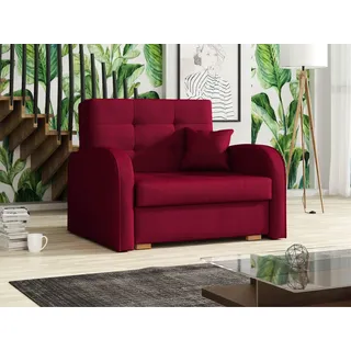 Mirjan24 Schlafcouch Gold 1-Sitzer Rot
