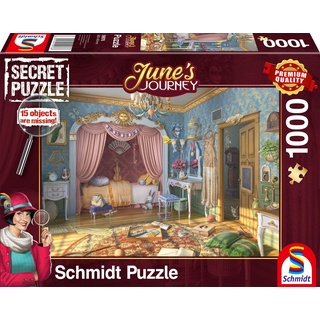 Schmidt Spiele 59976 Junes Journey, Schlafzimmer, 1000 Teile Puzzle, Mehrfarbig, one Size