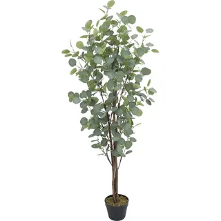 Decovego Künstlicher Eukalyptus, Kunstpflanze, Kunstbaum 140 cm