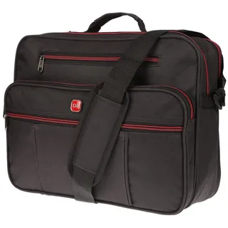 Christian Wippermann Umhängetasche Flugbegleiter Arbeitstasche Messenger Tasche im Querformat (1 tlg) schwarz
