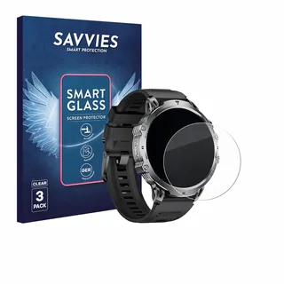 Savvies 3 Stück Panzer Schutz Glas für LIGE EF13-B 1.85" 9H Schutzfolie HD Klar, Blasenfrei, Anti-Fingerabdruck, Stoßfest, Displayschutz