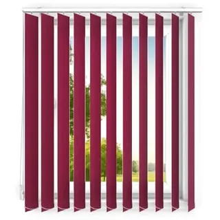time4blinds - Lamellenvorhang - Vertikaljalousie - Lamellen für Büroarbeitsplätze und für Haus und Wohnung - Vorhang Flächenvorhang Schiebevorhang - 120x200 cm - Burgunderrot