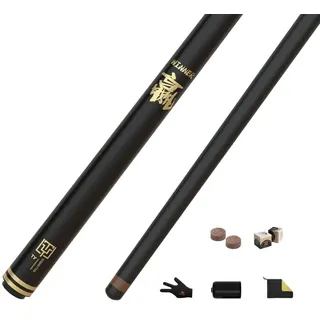 YWRU Billard Queue Kohlefaser 145CM Snooker Pool Queue 10.2MM Spitze Carbon Handgefertigt Professionelle Billardqueue mit Queue Koffer,18oz(Color:#1)