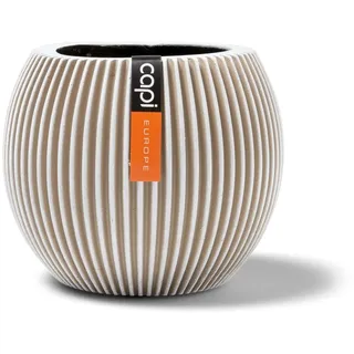 Capi Europe - Gefäß Kugel Groove Indoor - 10x9 - Elfenbein - Blumentopf für drinnen Indoor - BGVI101