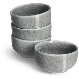 Springlane Geschirr-Set Misty Cliff, Steingut, in verschiedenen Ausführungen und Sets, Steingut, robust, kratzfest, 4er-Set Schale grau