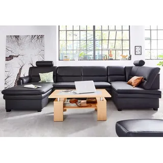 sit&more Polsterhocker Pisa mit Stauraum 58 x 45 x 58 cm Schwarz