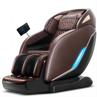 Salottini Massagesessel Designer Luxus Massagesessel Sessel Modell Basel, Bluetooth-Audio, Wärmefunktion, Liegefunktion braun