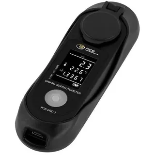 PCE Instruments Refraktometer PCE-DRD 3 Salzgehalt 0...28,5 % |1,3330 ... 1,4200 nD |Brix |Temperaturkompensation |IP65