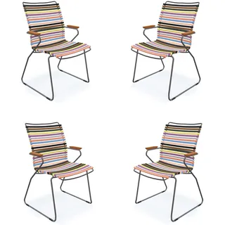 HOUE CLICK STUHL – 4er Set Hochlehner Gartenstuhl