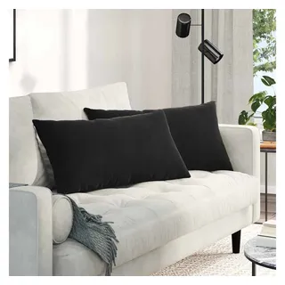 vidaXL Sofakissen 80 x 40 cm Schwarz