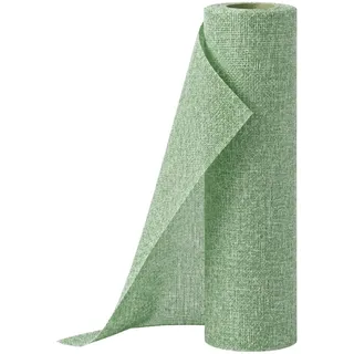 G.schmückt Tischläufer Jute-Leinen-Optik, Tischband auf Rolle individuell zuschneidbar, Dekoband für Hochzeit, Taufe & Geburtstag (Green Harmony, 6 Meter Rolle / 30 cm Breit)