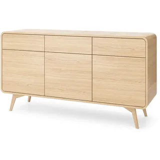 Bettso Sideboard, Eiche, Holzwerkstoff, 2 Schubladen, 160x84x39 cm, Wohnzimmer, Kommoden & Sideboards, Sideboards