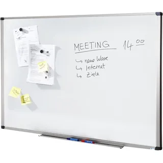 Master of Boards Magnettafel kleines Whiteboard magnetisch 45 x 60 cm White Board Magnet Tafel für Büro und Heim, beschreibbar, trocken abwischbar mit Alu Rahmen in Hoch- und Querformat montierbar