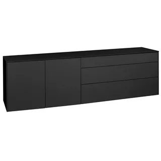 Mäusbacher TV-Lowboard Monza Glas Grau Anthrazit