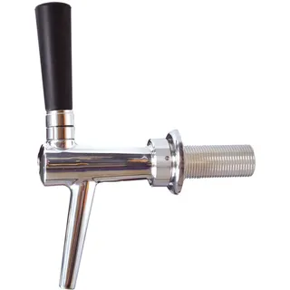 ich-zapfe Kolbenschankhahn C-TAP aus Chromnickelstahl, NW 7 mm, poliert, Length:55 mm