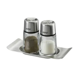 GEFU Brunch Salz- und Pfefferstreuer Set 5,3 cm Silber unbefüllt